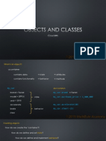 Objects and Classes - Lecture