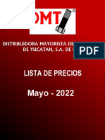 Lista de Precios Dmt Mayo - 2022