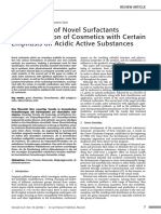 An Overview of Novel Surfactants For Formulation of Cosmetics With Certain Emphasis On Acidic Active Substances