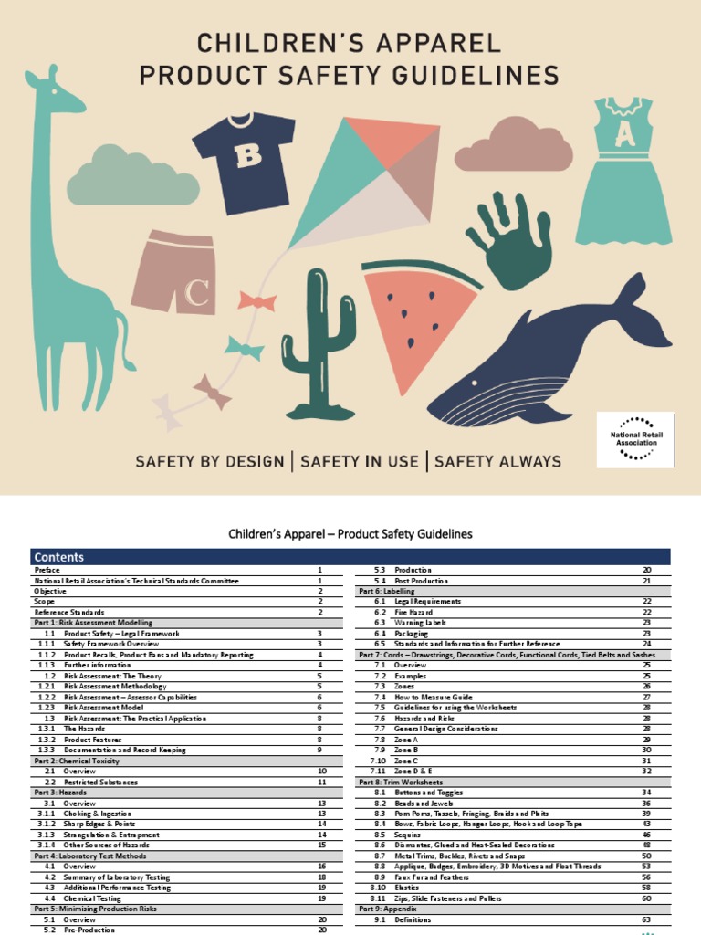 Childrens Apparel Product Safety Guidelines 51120 IND PDF Risk