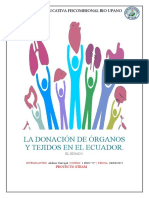 La Donación de Órganos y Tejidos en El Ecuador