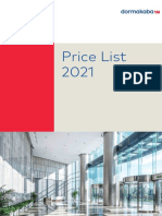 Dormakaba Bulgaria Price List 2021