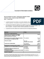 Document D'information Tarifaire: Service Frais