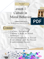 Culture in Moral Behavior