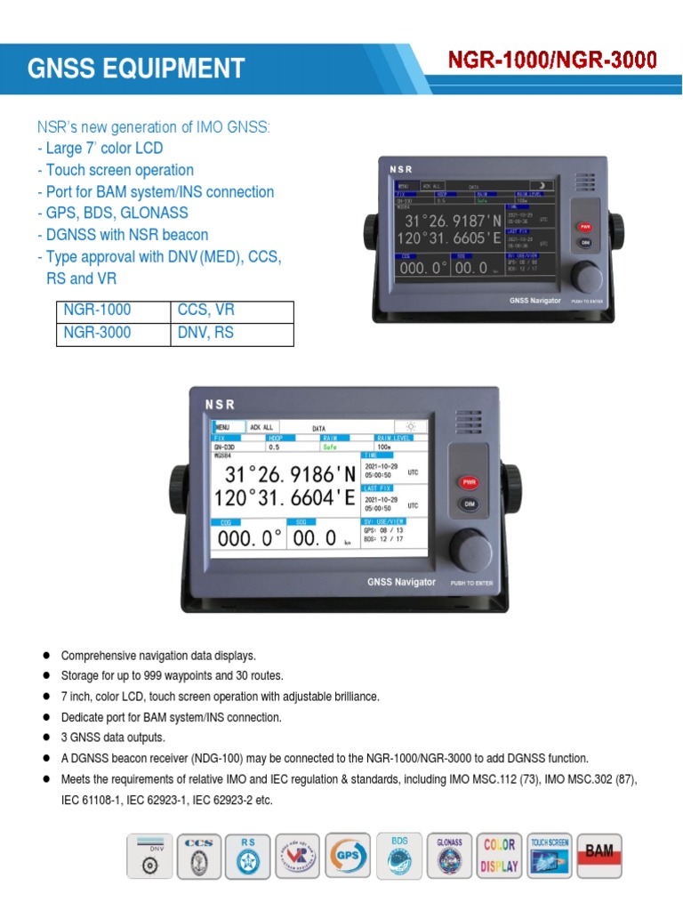 NSR NGR-3000 GNSS Navigator Manual | PDF | Global Positioning System ...