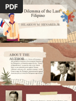 Group 4 Essay The Dilemma of The Last Filipino