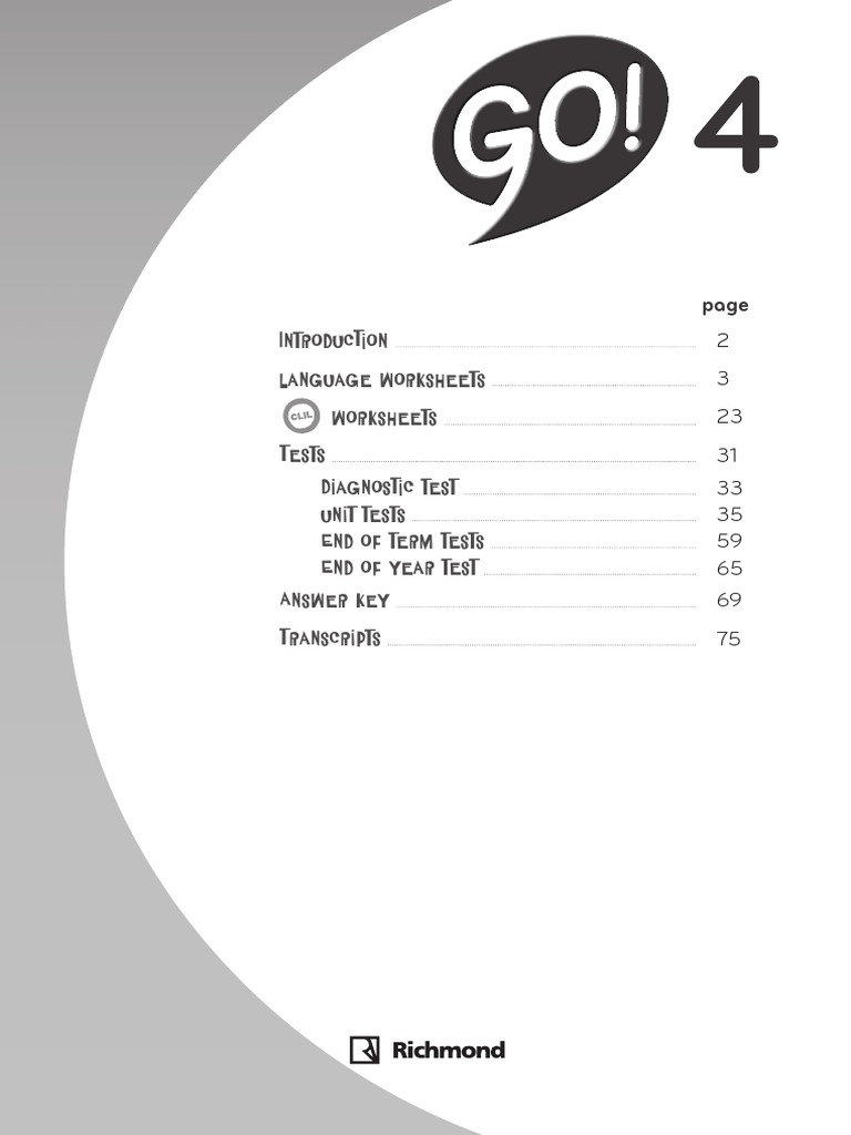 GO4 Teacher S Resource Book - PDF Entero | PDF