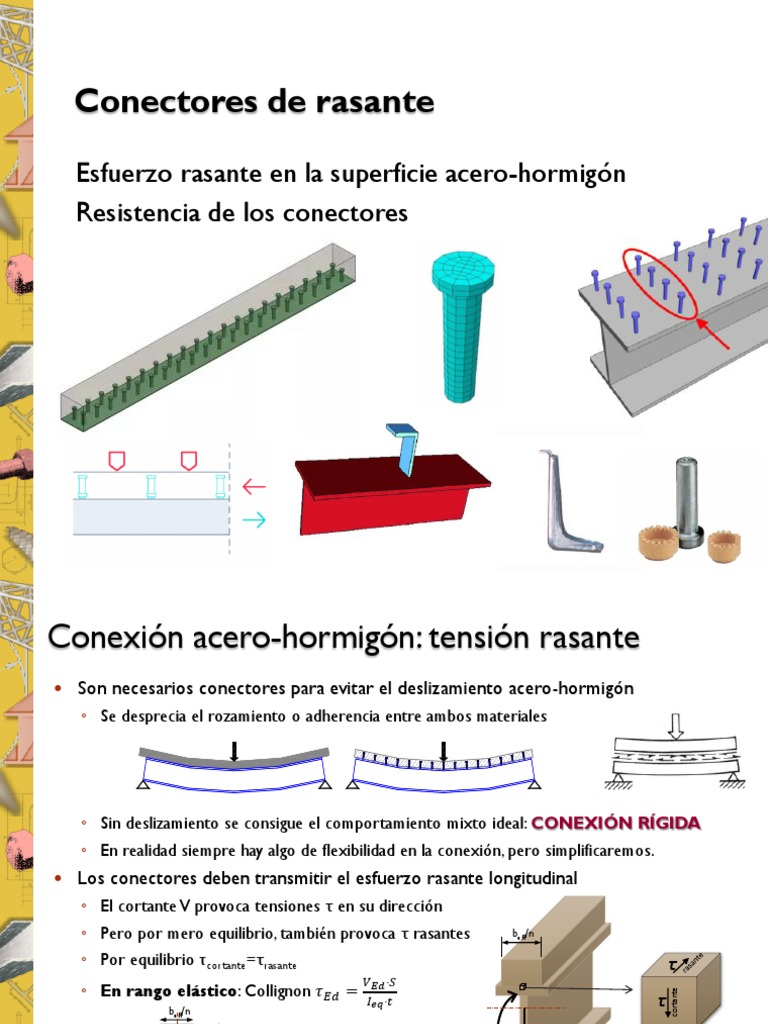 Conectores de rasante en estructuras mixtas | PDF | Estrés (Mecánica ...