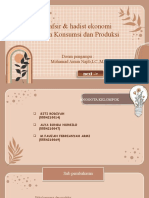 Etika Konsumsi Dan Produksi Kelompok 5 Tafsir & Hadits