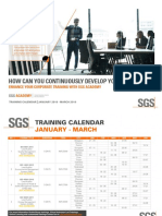 SGS Academy India Training Calendar H1 2019 