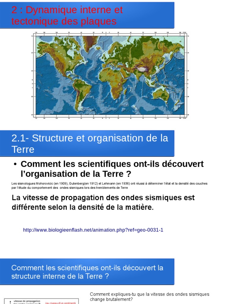 2.1 Structure Et Organisation de La Terre | PDF | Tectonique des ...