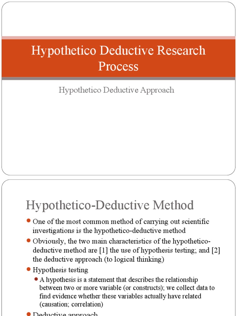Hypothetico-Deductive Method Explained | PDF | Hypothesis | Statistics