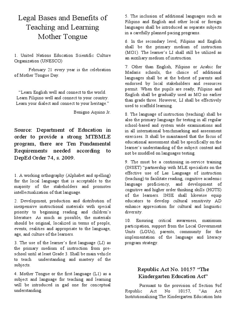 Lecture in ged 201 legal bases and benefits of teaching and learning