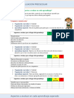 Aspectos A Evaluar en Cada Aprendizaje