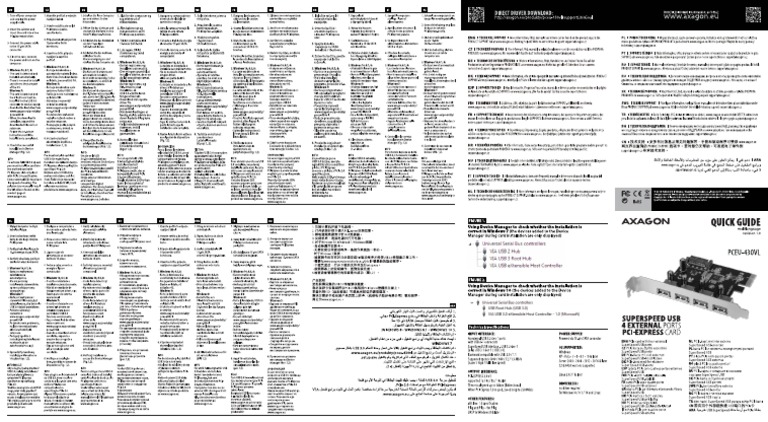 PCEU 430VL Quick Guide | PDF