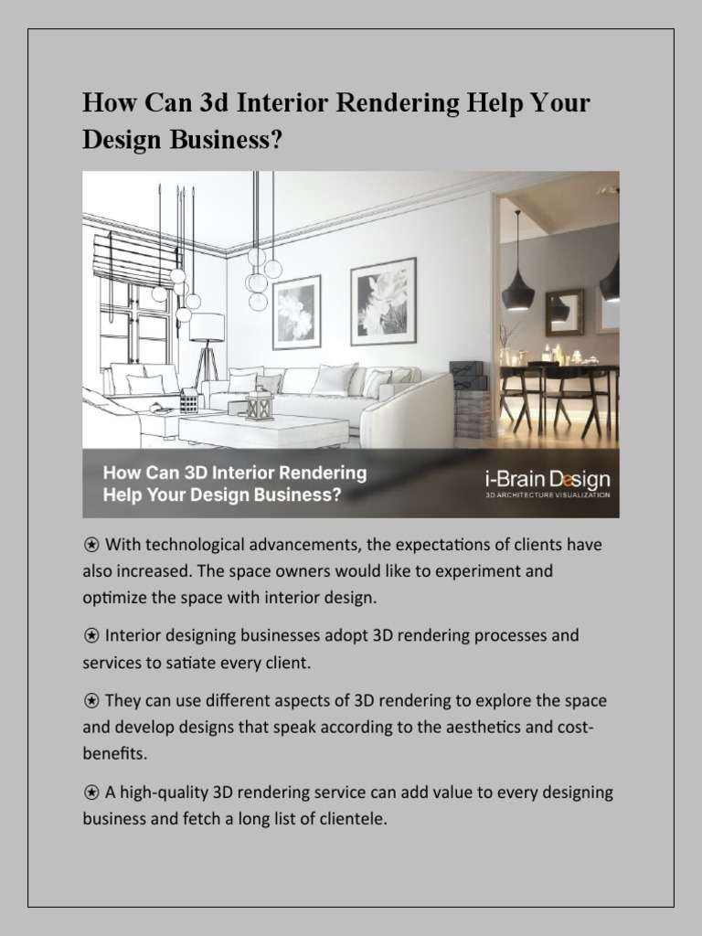 Boost Your Design Business with 3D Rendering | PDF | Rendering ...