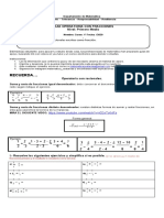 Guia N°3 1° Medio Operaciones Con Fracciones