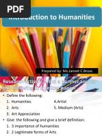 Unit 1 - Introduction To Humanities