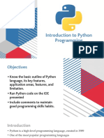 Introduction To Python Programming