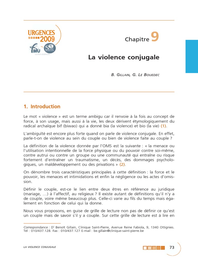 La Violence Conjugale | PDF | La violence | Risque