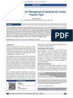 A Modern Guide in The Management of Endodontically