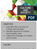 Culture and Society 1