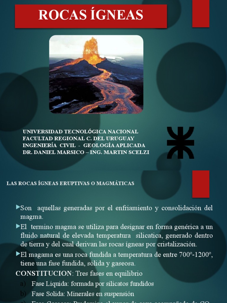 Rocas Ígneas: Clasificación y Propiedades | PDF | Magma | Roca ígnea