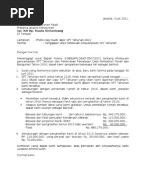 Surat Tanggapan Pajak P Iwan