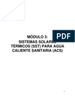 Módulo 3: Sistemas Solares Térmicos (SST) para Agua Caliente Sanitaria (Acs)