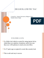 Folder Lock and Tic Tac Toe