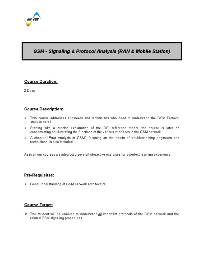 Gsm Signaling Protocol Analysis Ran Mobile Station Pdf