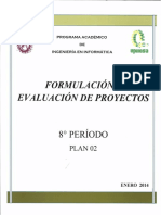 Plan de Estudios Form. y Eval. de Proyectos