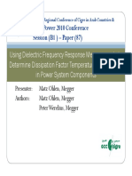 Using Dielectric Frequency Response Measurements To Determine Dissipation Factor Temperature Dependence in Power System Components