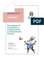 TALLER 1 Estrategias de Enseñanza y Evaluacion de La Comprensión