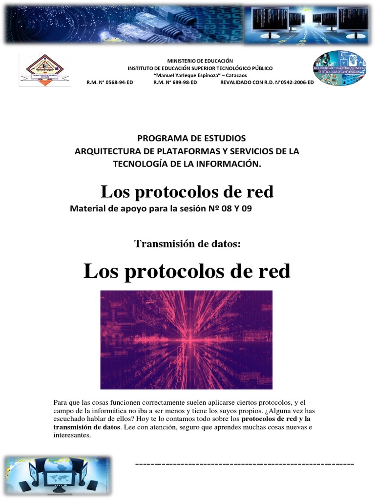 Semana #8 Y 9 - Los Protocolos de Red | PDF | Red de computadoras ...