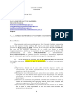 Derecho de Petición Del Periodista Gonzalo Guillén Que Carlos Mattos Barrero Que Se Niega A Contestar