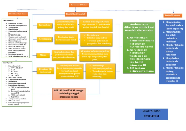 Mind Map Askeb Kehamilan Dewi Fatimah 1 B PDF | PDF