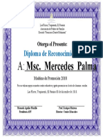 Diploma de Reconocimiento Apoyo Escuela Teupasenti