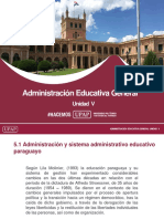 Unidad V - Presentación - Administarcion Educativa General