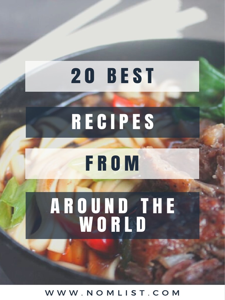 Cookbook 20 Best Recipes From Around The World PDF