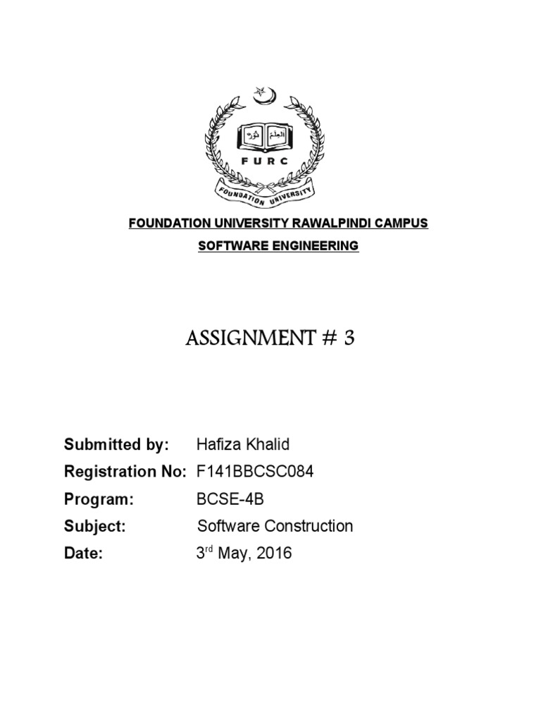 Foundation University Rawalpindi Campus PDF