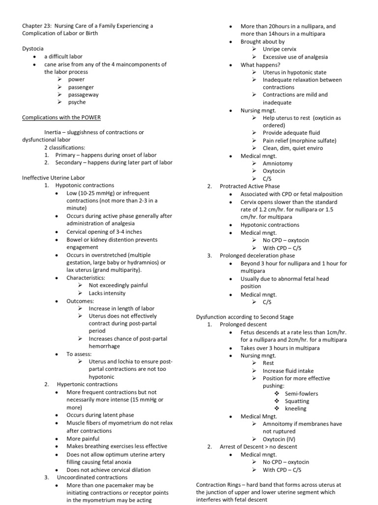Complications During Labor and Birth | PDF | Placenta | Childbirth