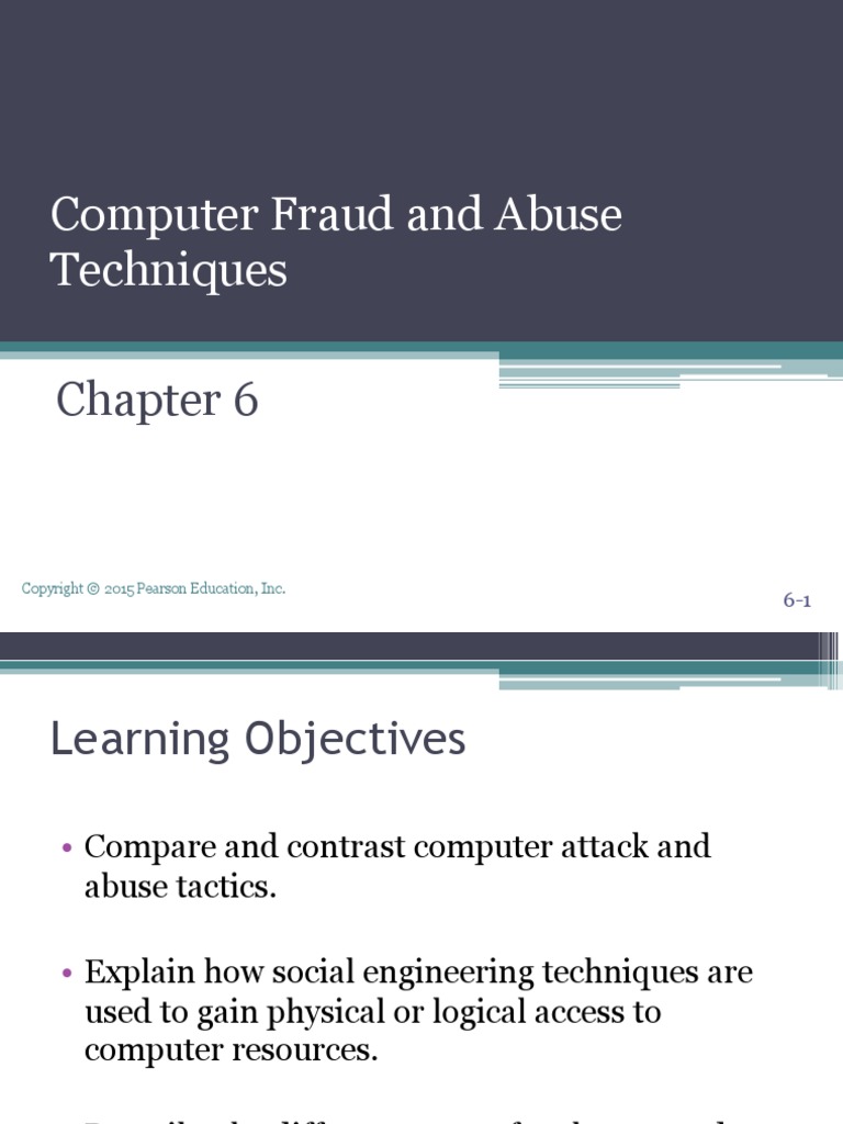 Chapter 6 Computer and Fraud Abuse Techniques PDF Malware