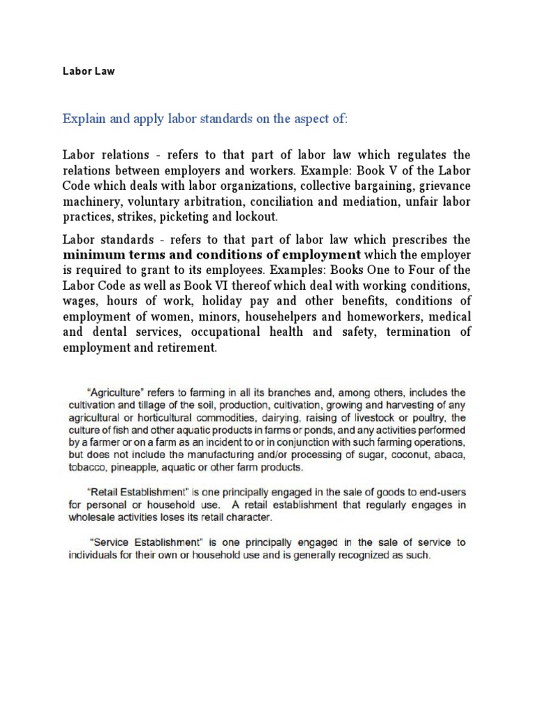 Labor Standards | PDF | Finance & Money Management | Social Science