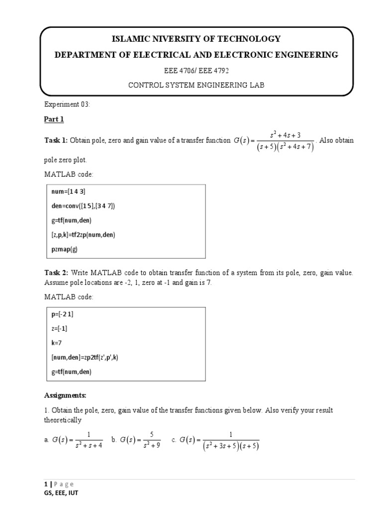 EEE 4706 Lab 3 | PDF