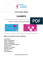 Leaders - Lesson Notes  