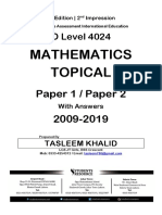 O Level Mathematics Tasleem Khalid Qureshi 2nd Edition