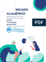 Comunicado Académico 21 Oct 2022