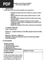 Download Detailed Lesson Plan in Englishcontextclues by jerbenz SN60333061 doc pdf