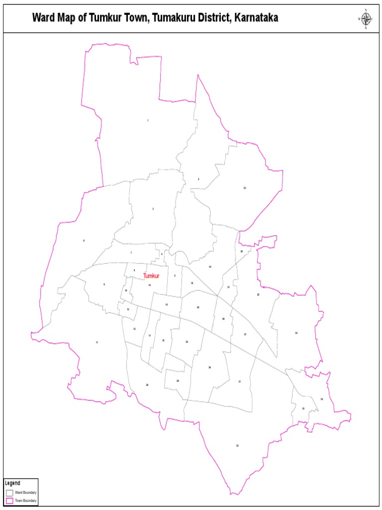 Tumkur Town Ward Map | PDF